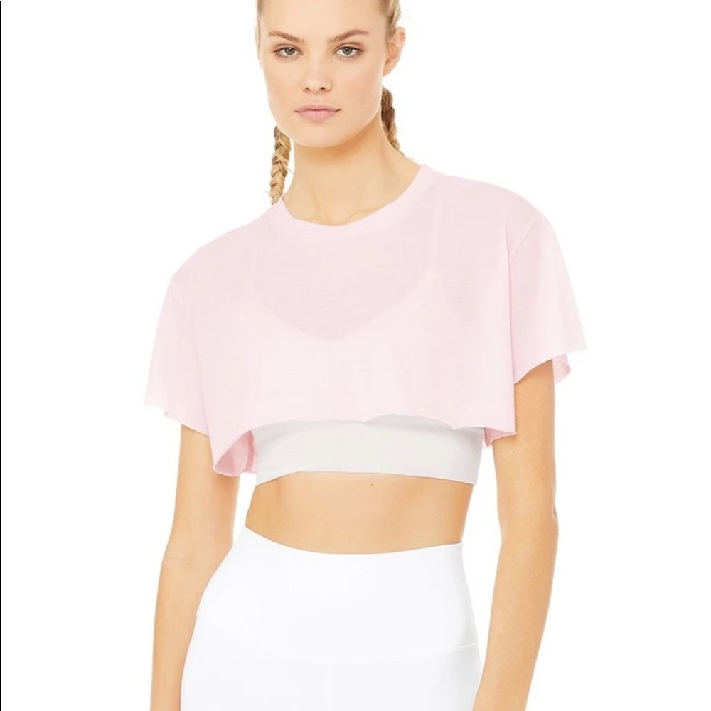 Alo Cropped Short Sleeve Top (NWT)